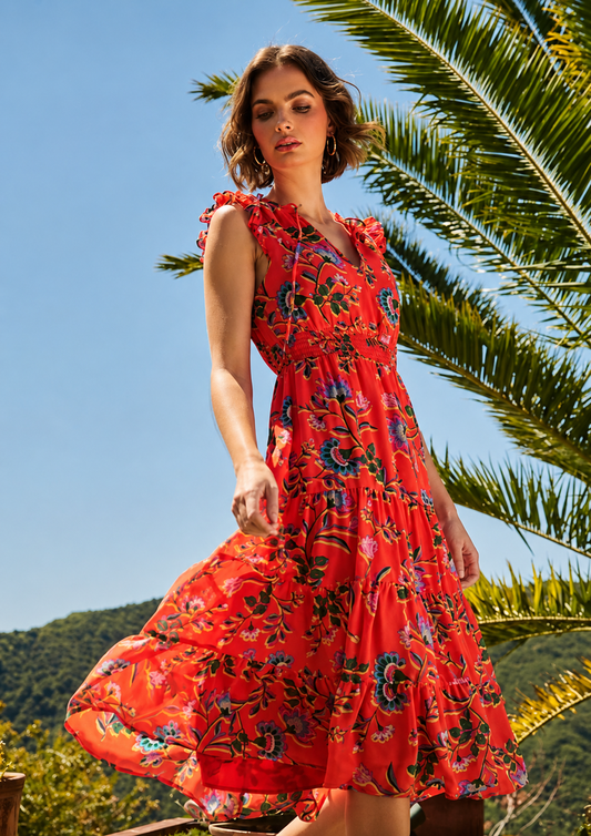 Tropical Bloom Maxi Dress