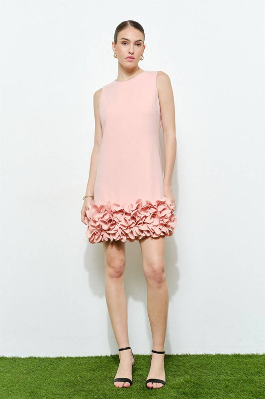 Blush Petal Hem Mini Dress