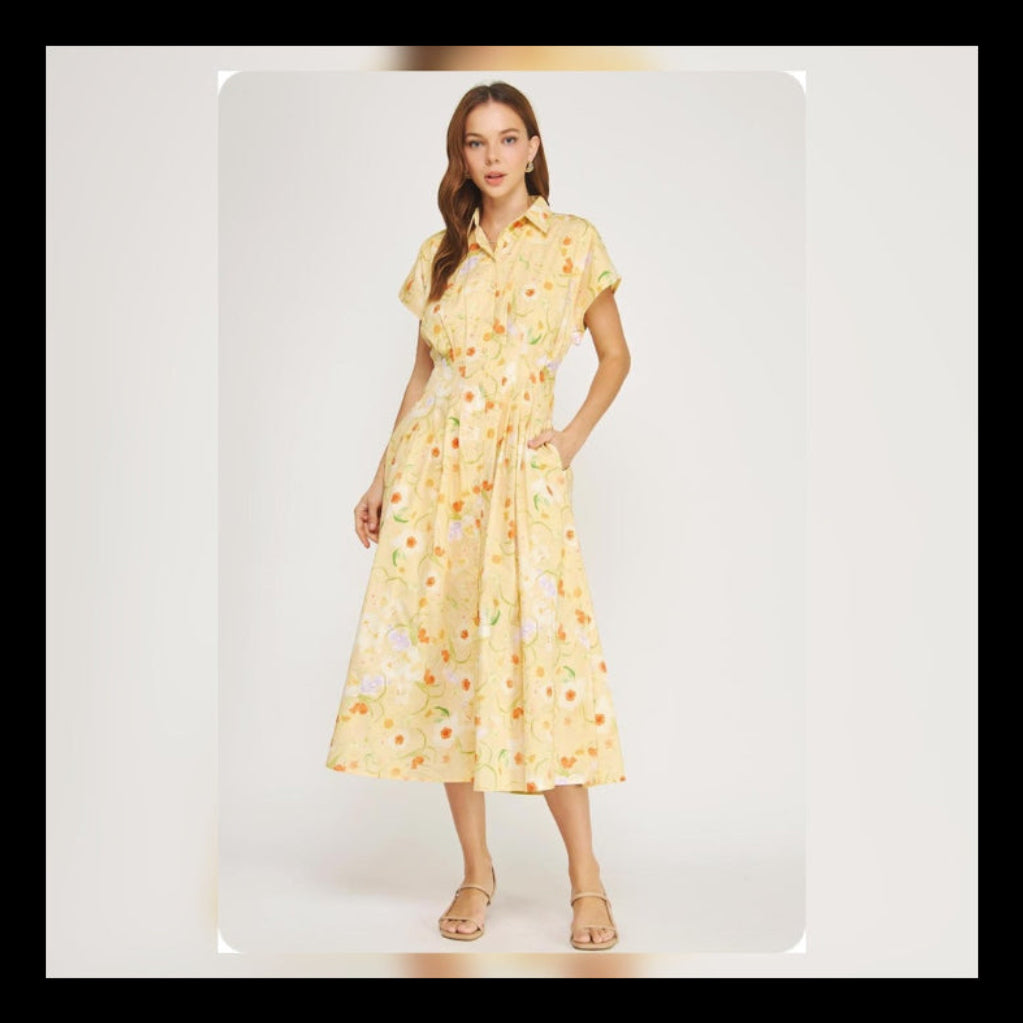 Garden Bloom Midi Dress